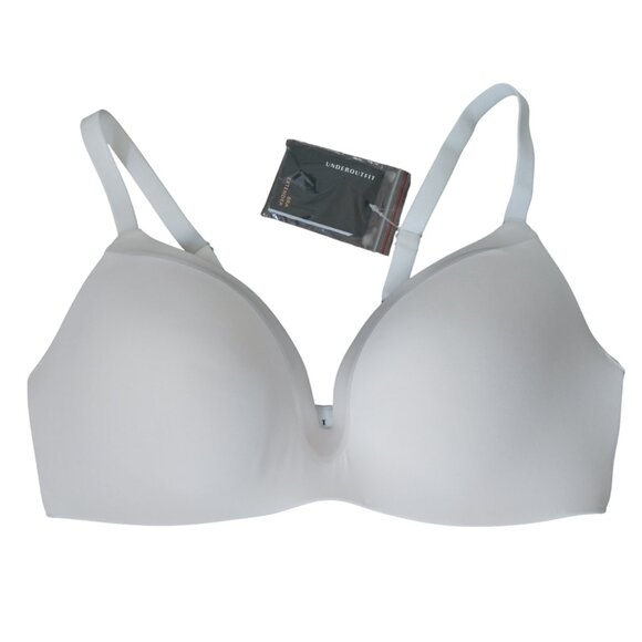 Underoutfit The Satin Grace 3D Molded White Bra New with Tags Size XL Style 1258 - Picture 14 of 14